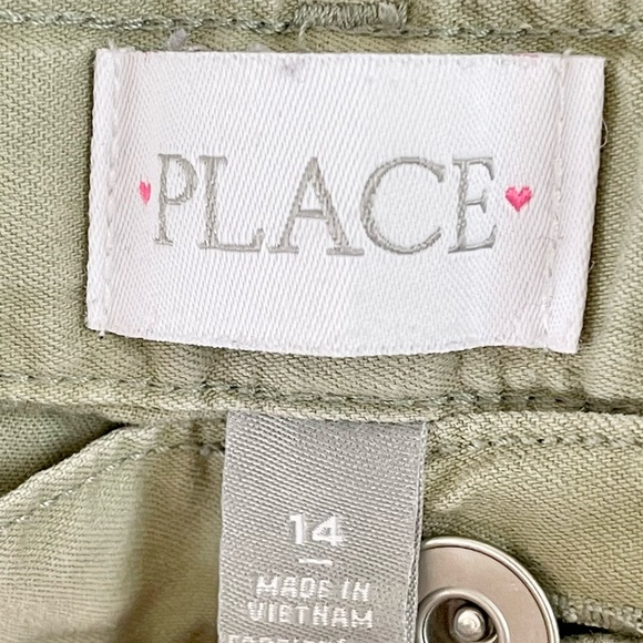 The Children’s Place Girls Sequined Beige Top/Green Short GUC Size L (10-12) - Picture 5 of 10